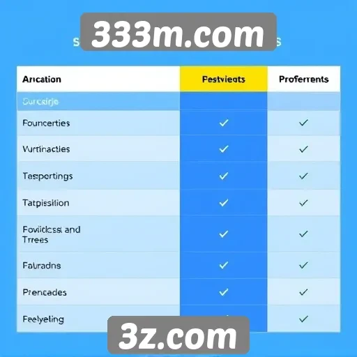 Comparativo entre 333m.com e concorrentes no mercado